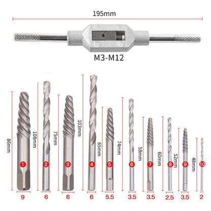 11pc/Set Damaged Broken Screw Extractor Drill Bit Bolt