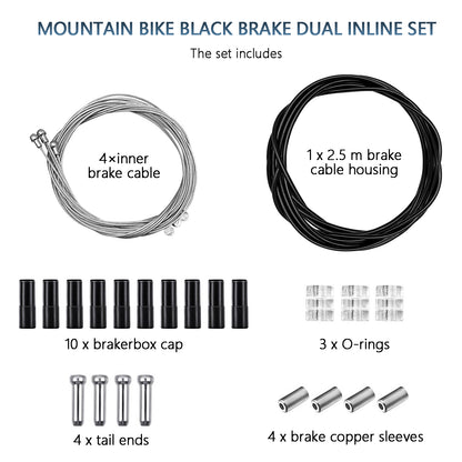 Bicycle Cable Set Break Cable Kit Brake+Gear Front Rear Inner Outer Bike Cables