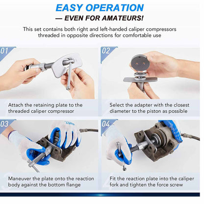 22pc Disc Brake Caliper Piston Rewind Tool Kit