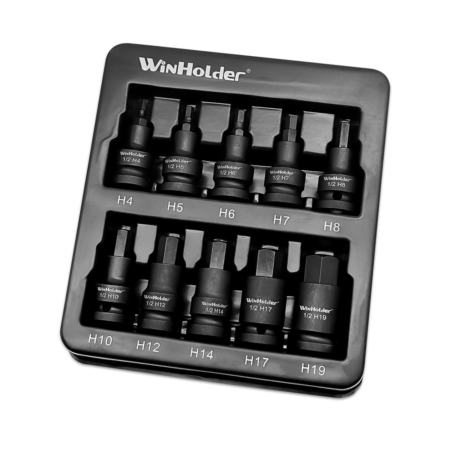 10pc IMPACT HEX BIT ALLEN Socket Set 1/2" Drive H4 - H19