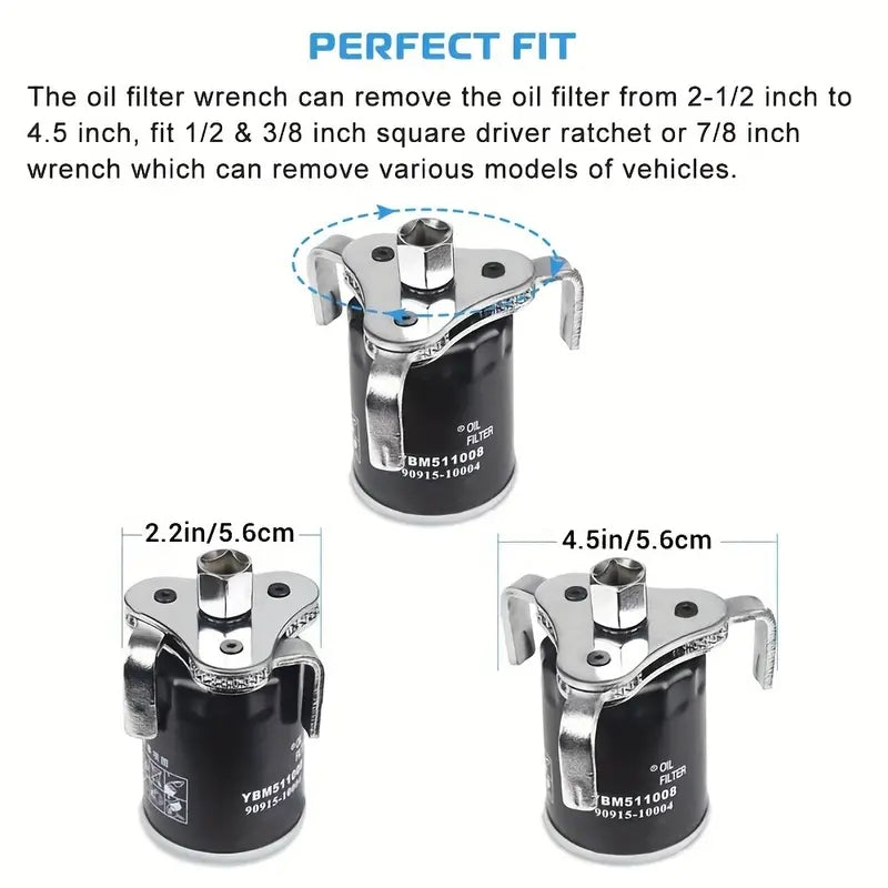 Oil Filter Wrench Set 2 Way 3 Leg Oil & Fuel Filter Wrench/Removal Tools