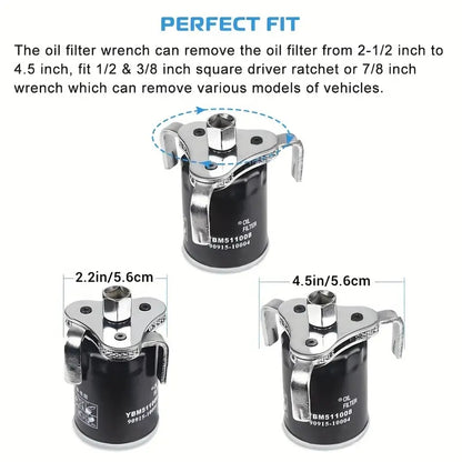 Oil Filter Wrench Set 2 Way 3 Leg Oil & Fuel Filter Wrench/Removal Tools