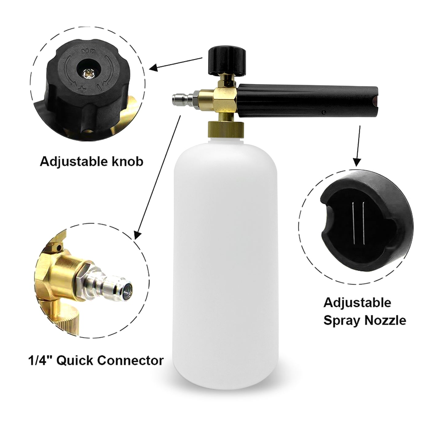 Quick Release Foam Cannon Bottle